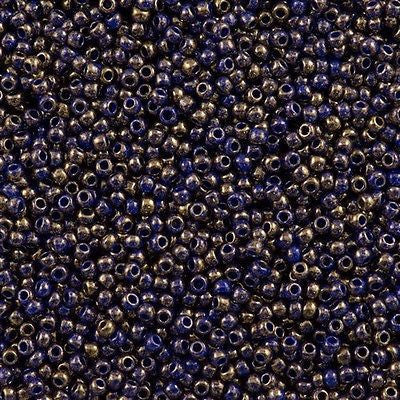 11/o Japanese Seed Bead 1701 npf Gold Marbled - Beads Gone Wild
