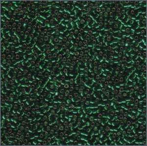 10/o Delica DBM 0148 Silver Lined Green - Beads Gone Wild
