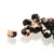 2mm Fire Polish Jet Capri Gold 150 beads - Beads Gone Wild
