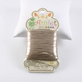 Amiet Polyester Khaki 22yards (20m) .5mm - Beads Gone Wild