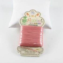 Amiet Polyester Salmon 22yards (20m) .5mm - Beads Gone Wild