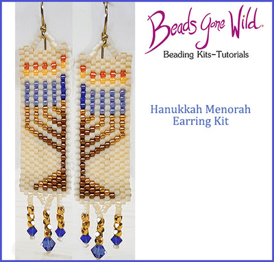 Hanukkah Menorah Beaded Earring Kit