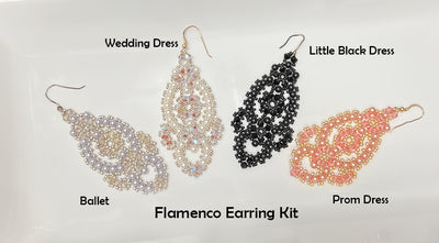 Flamenco Bead Weaving Earring Kit