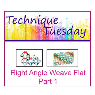 NEW! Right Angle Weave Glass Bead Bracelet Kit (Green & Peach) –