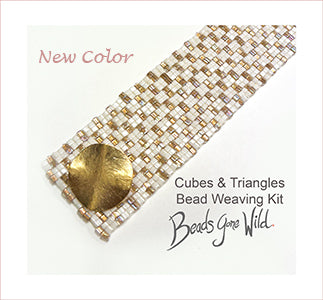 Cubes & Triangles Peyote Beadweaving Bracelet Kit - Beads Gone Wild