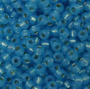11/o Japanese Seed Bead 0587 npf Silverlined Alabaser - Beads Gone Wild
