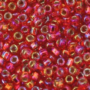 11/o Japanese Seed Bead 0638 Silverlined Rainbow - Beads Gone Wild
