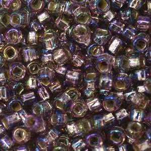 11/o Japanese Seed Bead 0640 Silverlined Rainbow - Beads Gone Wild
