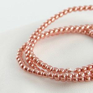 2mm Czech Pearl Antique Pink 150 pcs - Beads Gone Wild
