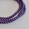 2mm Czech Pearl Plum Satin 150 pcs - Beads Gone Wild