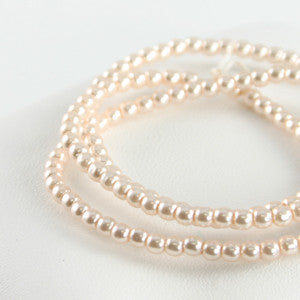 2mm Czech Pearl Faint Rose 150 pcs - Beads Gone Wild
