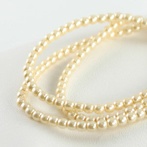 2mm Czech Pearl Ivory 150 pcs - Beads Gone Wild
