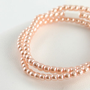 2mm Czech Pearl Peach 150 pcs - Beads Gone Wild
