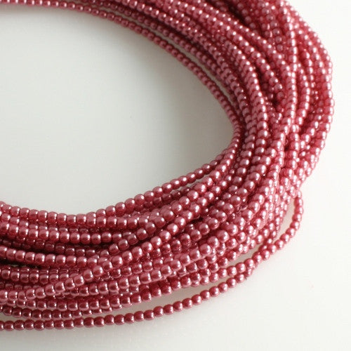 2mm Czech Pearl Fandango Pink 150 pcs - Beads Gone Wild
