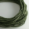 2mm Czech Pearl Russian Green Satin 150 pcs - Beads Gone Wild