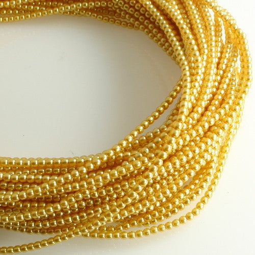 2mm Czech Pearl Sunglow 150 pcs - Beads Gone Wild
