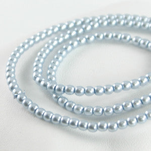 2mm Czech Pearl Powder Blue 150 pcs - Beads Gone Wild
