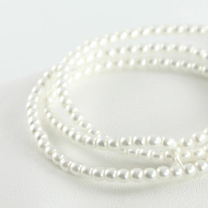 2mm Czech Pearl White 150 pcs - Beads Gone Wild
