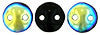 Lentil 6mm 2 holes Jet AB 50pcs - Beads Gone Wild
