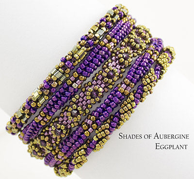 Shades of Aubergine Bead Weaving Instructions Pattern
