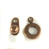 Base Metal Ball & Socket Clasp 8mm Ant. Copper 2/sets - Beads Gone Wild