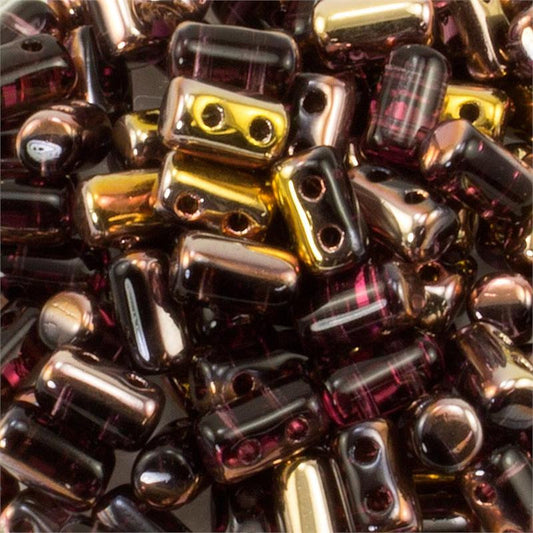 Amethyst Capri Gold Rulla 3x5 3" Tube - Beads Gone Wild
