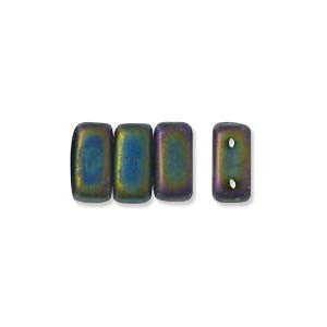Bricks 3x6mm IRIS GRN MATTE 50pcs - Beads Gone Wild
