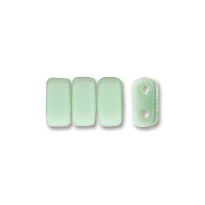 Bricks 3x6mm PALE JADE OPAQUE 50pcs - Beads Gone Wild
