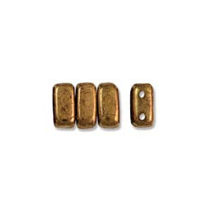 Bricks 3x6mm BRONZE 50pcs - Beads Gone Wild
