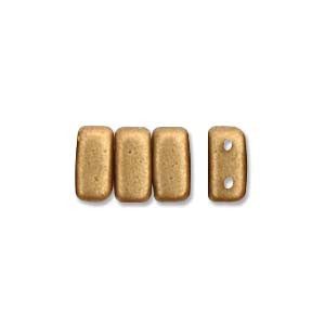 Bricks 3x6mm MTLC FLAX MATTE 50pcs - Beads Gone Wild
