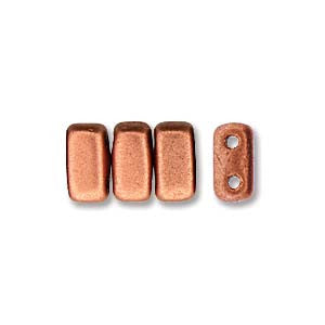 Bricks 3x6mm MTLC CPPR MATTE 50pcs - Beads Gone Wild
