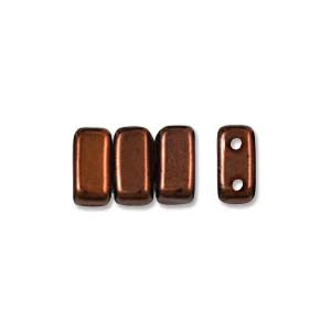Bricks 3x6mm BRONZE DARK 50pcs - Beads Gone Wild
