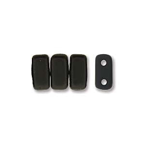 Bricks 3x6mm JET MATTE 50pcs - Beads Gone Wild
