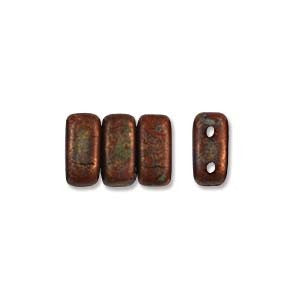 Bricks 3x6mm COPPER PICASSO UMBER 50pcs - Beads Gone Wild
