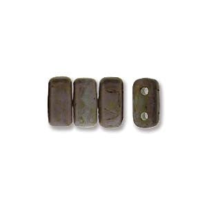 Bricks 3x6mm PALE TURQUOISE - COPPER PICASSO OPAQUE 50pcs - Beads Gone Wild
