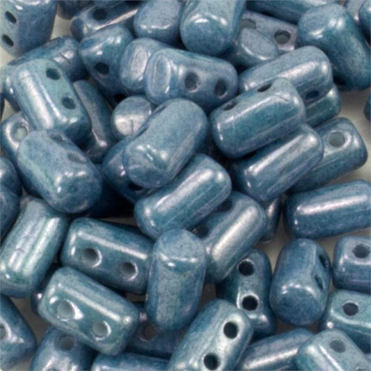 Blue Luster Rulla 3x5 3" Tube - Beads Gone Wild
