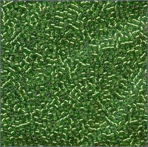 10/o Delica DBM 0046 Silver Lined Light Green - Beads Gone Wild
