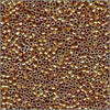 11/o Delica DB 0506 24kt dk copper plated met rainbow
