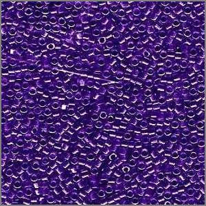 11/o Delica DB 0906 Crystal / Purple ICL