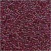 11/o Delica DB 0924 Clear / Cranberry ICL