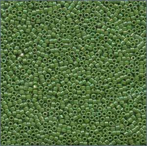 10/o Delica DBM 0163 Opaque Green AB - Beads Gone Wild
