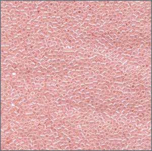 10/o Delica DBM 0234 Lined Crystal / Pale Salmon - Beads Gone Wild
