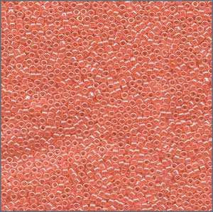 10/o Delica DBM 0235 Lined Crystal / Salmon Luster - Beads Gone Wild
