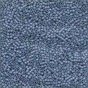 10/o Delica DBM 0376 Matte Metallic Grey Blue - Beads Gone Wild
