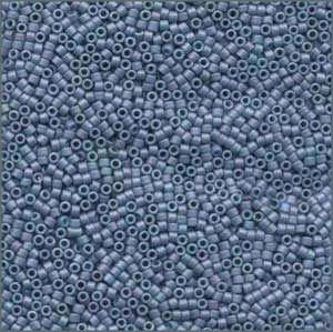 10/o Delica DBM 0376 Matte Metallic Grey Blue - Beads Gone Wild

