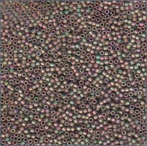 10/o Delica DBM 0380 Matte Metallic Grey / Pink - Beads Gone Wild
