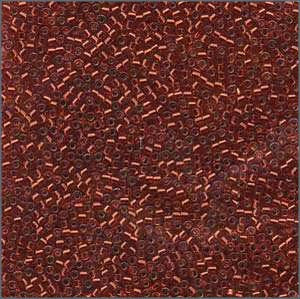 10/o Delica DBM 0603 Silver Lined Burnt Orange Dyed - Beads Gone Wild
