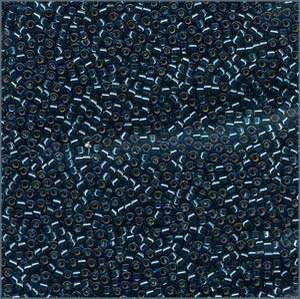 10/o Delica DBM 0608 Silver Lined Blue Zircon Dyed - Beads Gone Wild
