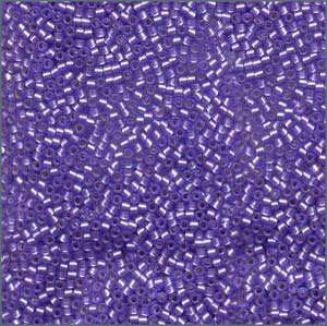 10/o Delica DBM 0694 Semi Matte Silver Lined Purple Dyed - Beads Gone Wild
