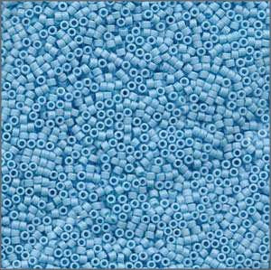 10/o Delica DBM 0879 Matte Opaque Sky Blue AB - Beads Gone Wild
